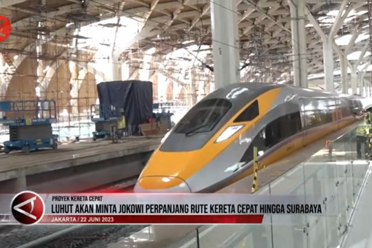 Luhut Akan Minta Jokowi Perpanjang Rute Kereta Cepat Hingga Surabaya