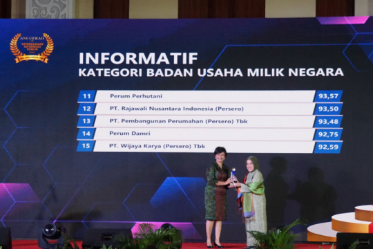 PTPP Raih Anugerah Monev KIP Badan Publik 2022
