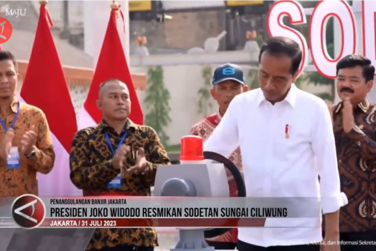Presiden Joko Widodo Resmikan Sodetan Sungai Ciliwung